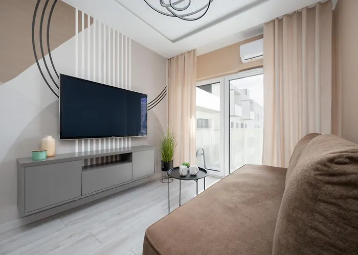 Apartament Srebrzyńska Klimatyzowane Blisko Manufaktury Parking W Garażu By Renters Prestige Łódź